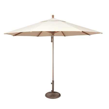 SIMPLY SHADE SimplyShade  Ibiza 11 ft. Sunbrella Wood &  Aluminum Umbrella  White SSUWA811SS-A5404